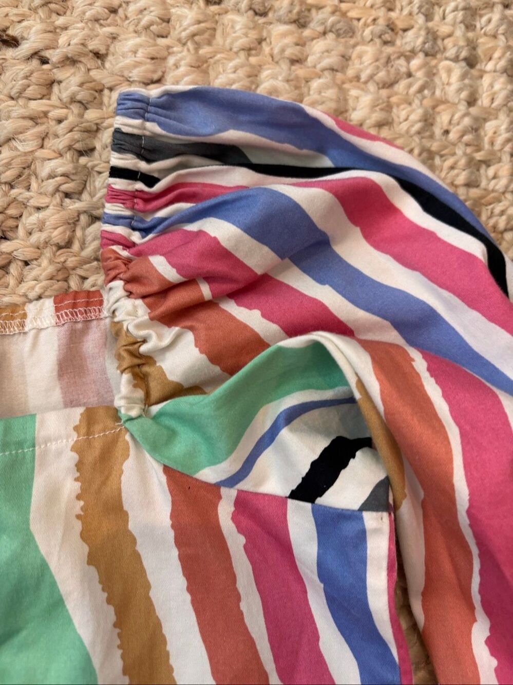 Rochelle Behrens Nwt Multicolor Stripe Square Neck Blouse | Tuckernuck Coastal C — image 4 of 8